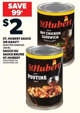 Loblaws St. hubert sauce or gravy offer