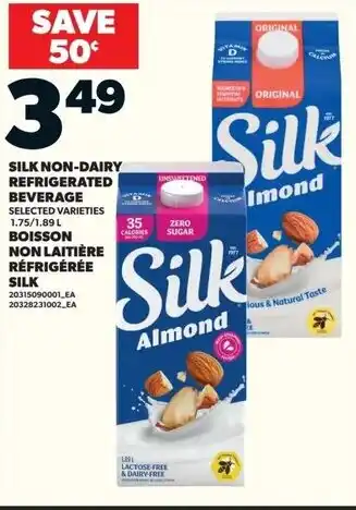 Loblaws Silk non-dairy refrigerated beverage offer