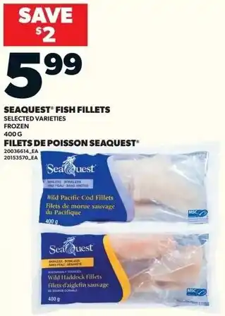 Loblaws SEAQUEST FISH FILLETS offer