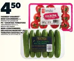 Loblaws Farmer's market mini cucumbers offer