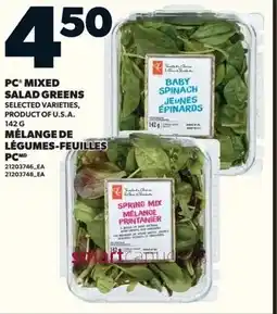 Loblaws PC mixed salad greens offer