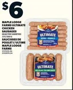 Loblaws Maple lodge farms ultimate chicken sausages offer