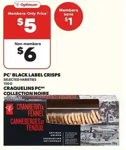 Loblaws PC black label crisps offer