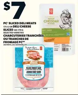 Loblaws PC sliced deli meats or deli cheese slices offer