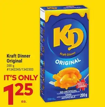 Giant Tiger Kraft Dinner Original offer