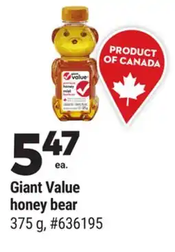 Giant Tiger Giant Value honey bear offer