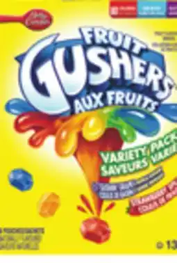 Giant Tiger Fruit by the Foot or Fruit Gushers snacks offer