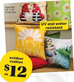 Giant Tiger outdoor cushion offer