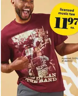 Giant Tiger licensed music tee offer