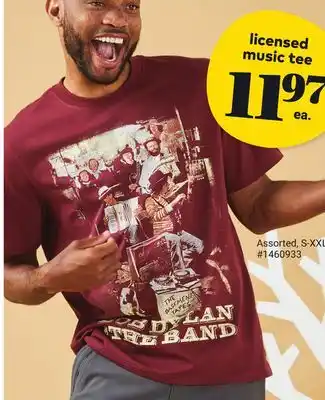 Giant Tiger licensed music tee offer