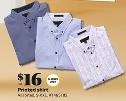 Giant Tiger Printed shirt offer