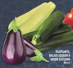 Marché Adonis EGGPLANTS, BALADI SQUASH & GREEN ZUCCHINI offer