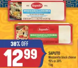 Marché Adonis SAPUTO Mozzarella block cheese offer