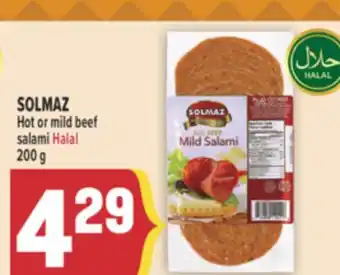 Marché Adonis SOLMAZ HOT OR MILD BEEF SALAMI HALAL offer