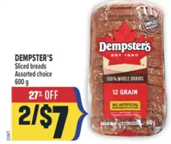 Marché Adonis DEMPSTER'S Sliced breads offer