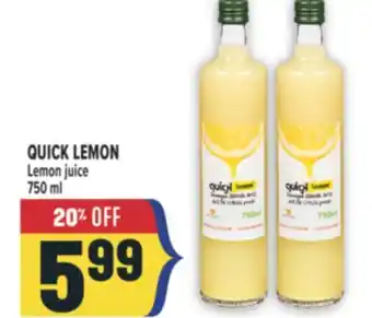 Marché Adonis QUICK LEMON LEMON JUICE offer