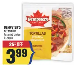 Marché Adonis DEMPSTER'S 10 TORTILLAS offer