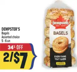 Marché Adonis DEMPSTER'S Bagels offer