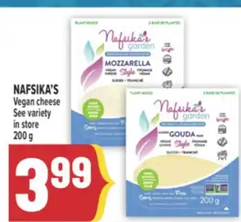 Marché Adonis NAFSIKA'S Vegan cheese offer