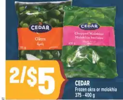 Marché Adonis CEDAR Frozen okra or molokhia offer