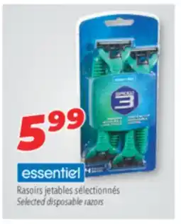 Familiprix essentiel Selected disposable razors offer