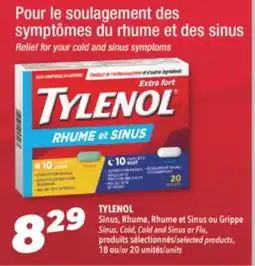 Familiprix TYLENOL Sinus, Cold, Cold and Sinus or Flu, selected products offer