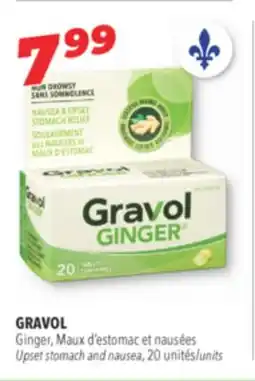 Familiprix GRAVOL Ginger, Upset stomach and nausea, 20 units offer