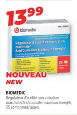 Familiprix BIOMEDIC Acid controller maximum strength, 25 tablets offer