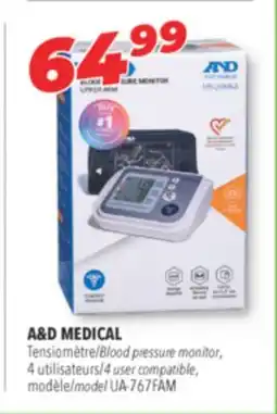 Familiprix A&D MEDICAL Blood pressure monitor user compatible model UA-767FAM offer