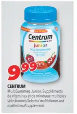 Familiprix CENTRUM Selected multivitamin and multimineral supplements offer