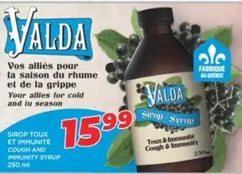 Familiprix VALDA Syrup, Cough and immunity, 250 ml offer