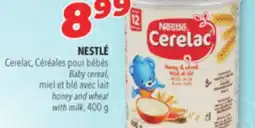 Familiprix NESTLÉ, Cerelac, Baby cereal, honey and wheat with milk, 400 g offer