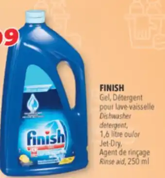 Familiprix FINISH, Gel, Dishwasher detergent, 1,6 litre or Jet-Dry, Agent de rinçage/Rinse aid, 250 ml offer