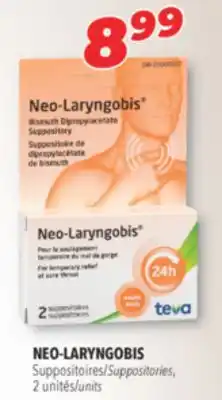 Familiprix NEO-LARYNGOBIS Suppositories, 2 units offer