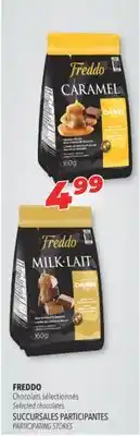 Familiprix Freddo caramel filled milk chocolate squares chunky style 160g offer