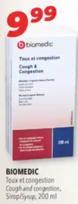 Familiprix BIOMEDIC Cough and congestion, Sirop/Syrup, 200 ml offer