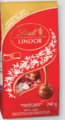 Familiprix LINDT Lindor Selected chocolates, bag 240 g offer