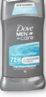 Familiprix Dove Men+Care antisudorifique clean comfort 76g offer