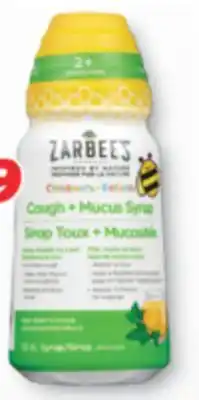 Familiprix ZARBEE'S Selected syrups, 59 ml or 118 ml offer