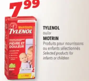 Familiprix TYLENOL or MOTRIN Selected products for infants or children offer