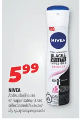 Familiprix NIVEA Selected dry spray antiperspirants offer