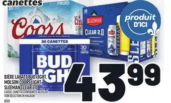 Metro BIÈRE LABATT BUD LIGHT, MOLSON COORS LIGHT, SLEEMAN CLEAR 2.0 | BEER offer