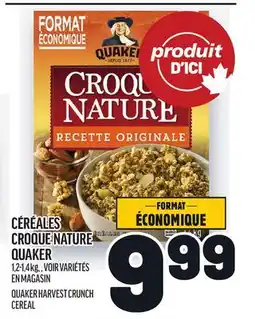 Metro CÉRÉALES CROQUE NATURE QUAKER | QUAKER HARVEST CRUNCH CEREAL offer