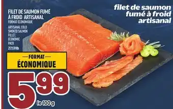 Metro FILET DE SAUMON FUMÉ À FROID ARTISANAL | ARTISANAL COLD SMOKED SALMON FILLET, ECONOMIC PACK offer