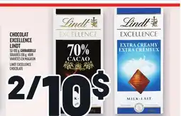 Metro CHOCOLAT EXCELLENCE LINDT | LINDT EXCELLENCE CHOCOLATE offer