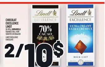 Metro CHOCOLAT EXCELLENCE LINDT | LINDT EXCELLENCE CHOCOLATE offer