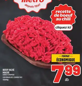 Metro BOEUF HACHÉ MAIGRE | LEAN GROUND BEEF offer