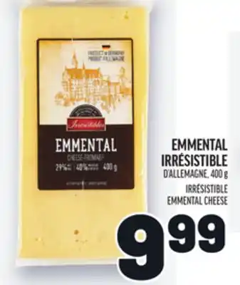 Metro EMMENTAL IRRÉSISTIBLE | IRRÉSISTIBLE EMMENTAL CHEESE offer