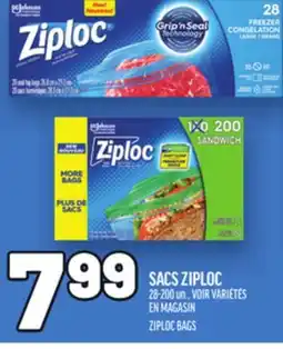 Metro SACS ZIPLOC | ZIPLOC BAGS offer