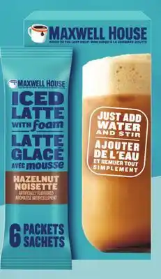 IGA MAXWELL HOUSE INSTANT LATTE COFFEE offer